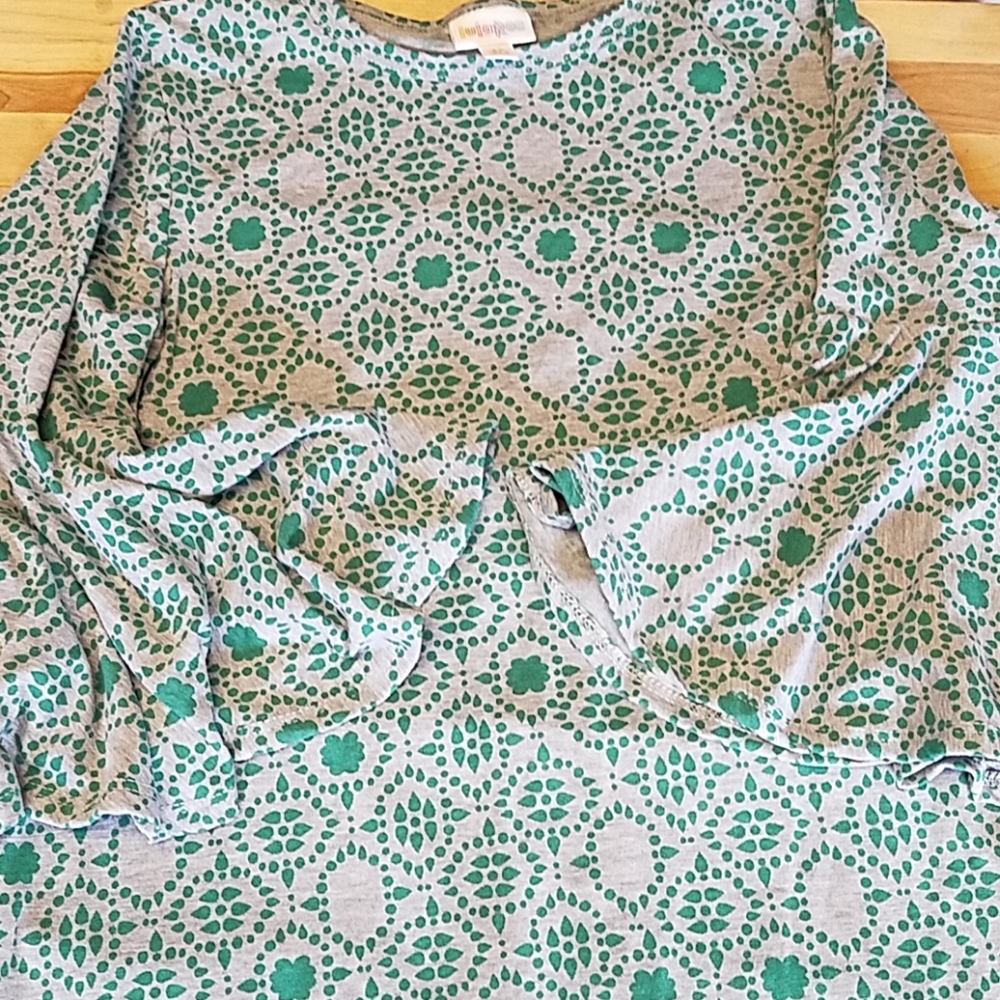 NWT LLR XS Green & Gray Maurine Swing Dress